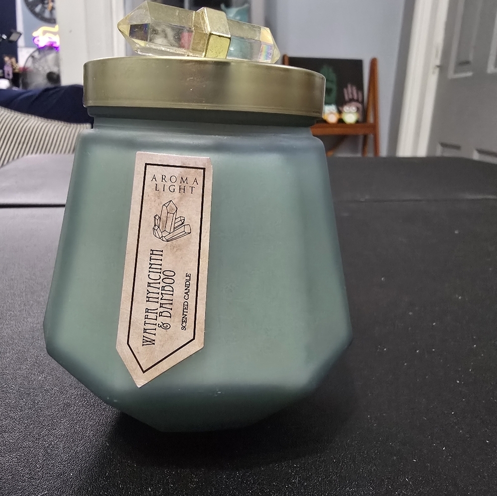 New Aroma Light Water Hyacinth & Bamboo Scented Candle 9.7 Oz